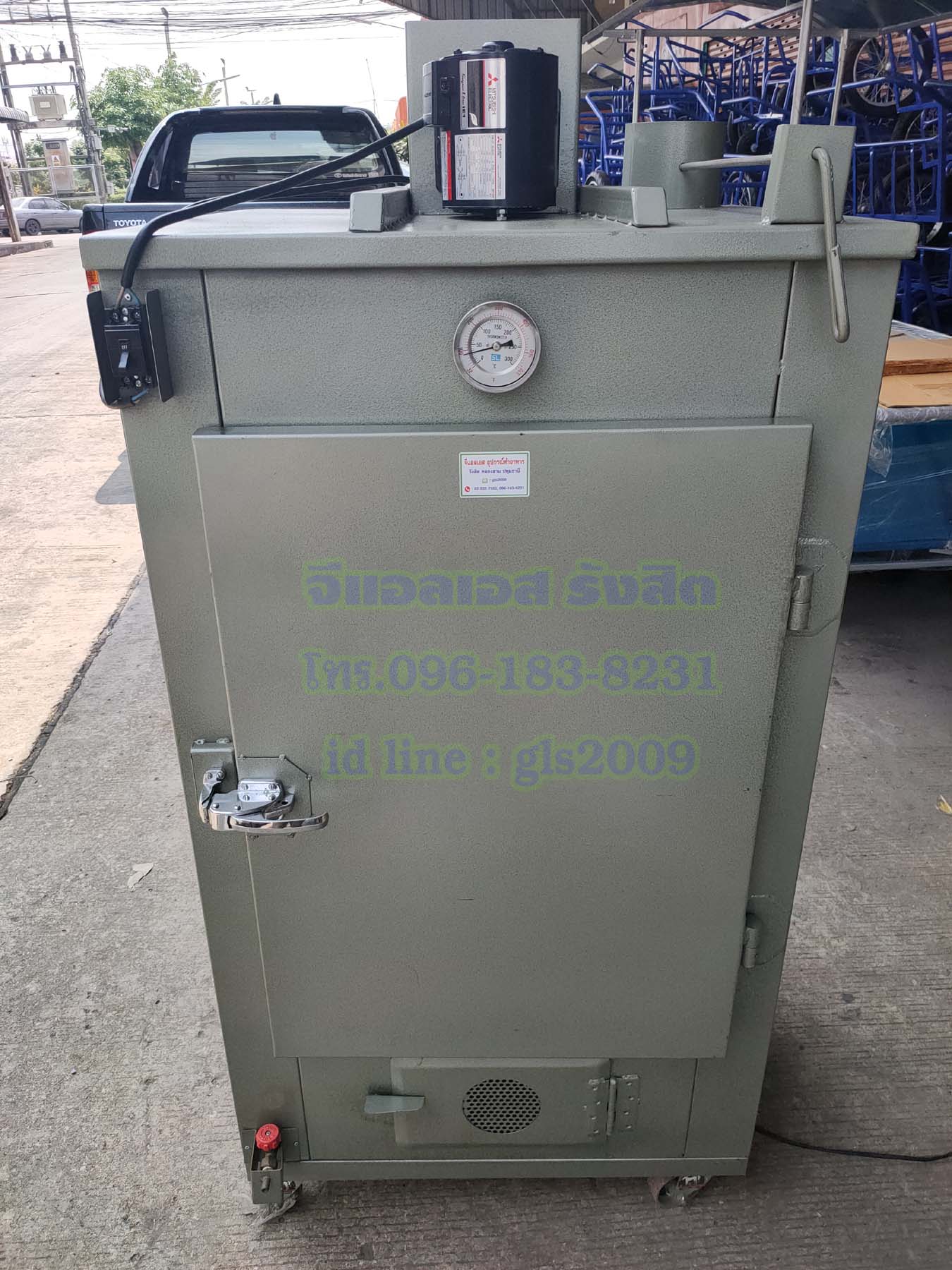 ตู้อบลมร้อนเหล็ก6ชั้นแก๊ส+ไฟฟ้า