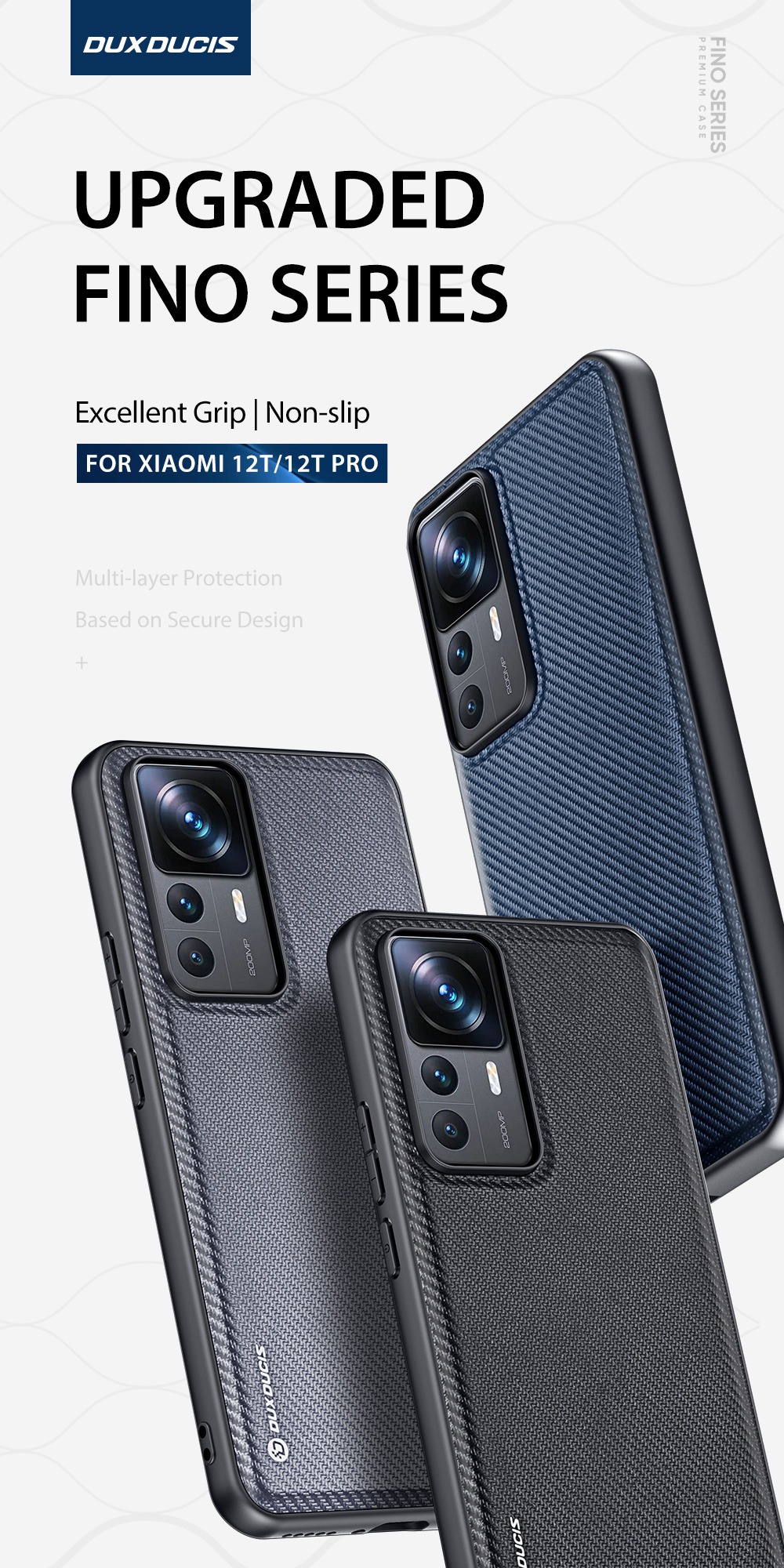 Case Xiaomi 12T Pro 5G # Pre-Order * DUX DUCIS นี้ได้รับการออกแบบด้วยรูปลักษณ์ที่หรูหรา ทำจากวัสดุ TPU+PC+PVC และพื้นผิวเคลือบหนัง PU แบบทอ *