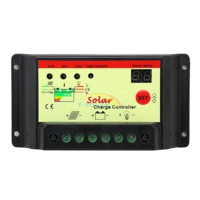 ตัวควบคุมการชาร์จแบตเตอรี่ แบบ PWM ขนาด 30A 12/24V with LED display (B)