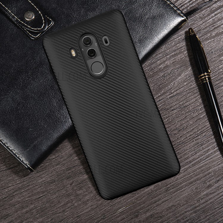 Case Huawei Mate 10 Pro / Pre-order * เคสพื้นผิวคาร์บอนไฟเบอร์ Soft TPU เคสกันกระแทก - สีดำ *
