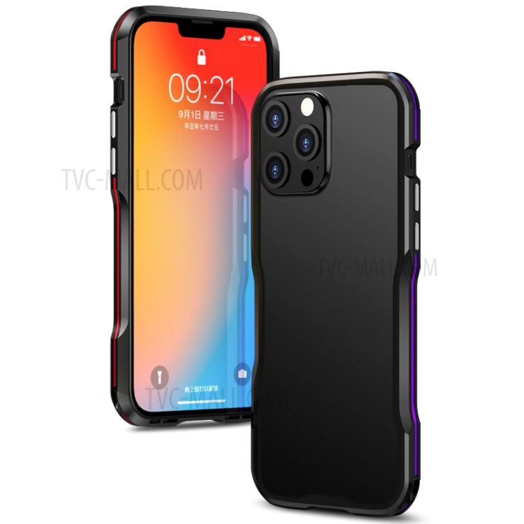 Case iPhone 13 Pro # Pre-Order * LUPHIE Drop Protection ฝาครอบกันชนโลหะอะลูมิเนียมบางเฉียบ - สีดำ