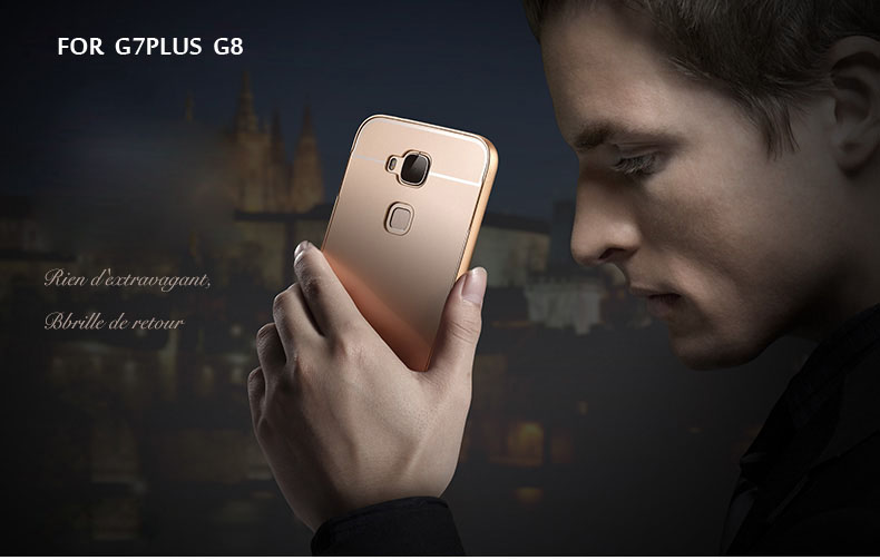 Case Huawei G7 Plus / Pre-order * Bumper 2 in 1เคสอลูมิเนียมโลหะ + พลาสติกปกหลัง *