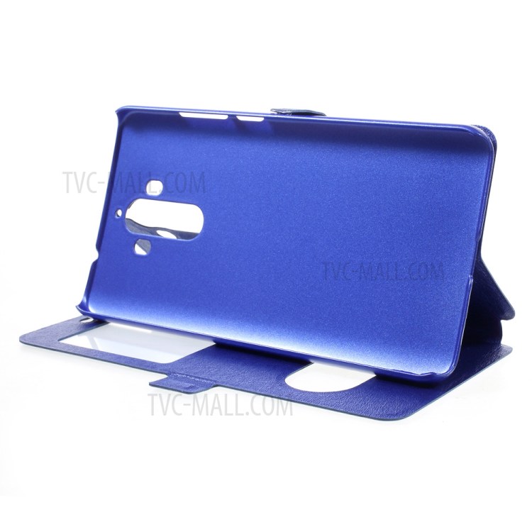 Case Huawei Mate 9 / Pre-order * เคส 2 ช่องหน้าต่าง ผ้าไหม *