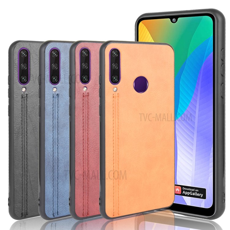 Case Huawei Y6p / Pre-Order * เคสไฮบริดเคสหนัง PU เคลือบ PC + TPU การออกแบบเส้นเย็บที่เป็นเอกลักษณ์ *