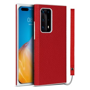 Case Huawei P40 Pro+ # Pre-order * เคสผิวลิ้นจี่เนื้อหนังแท้เคลือบผิวป้องกันลายนิ้วมือ *