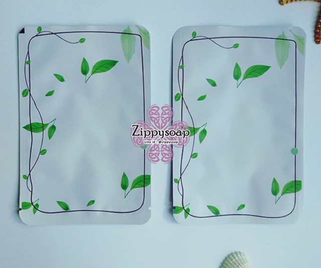 ซองใส่สบู่ลายใบไม้เถาวัลย์ ขนาดใช้จริง 8.5*14 cm. 50 ชิ้น 006002