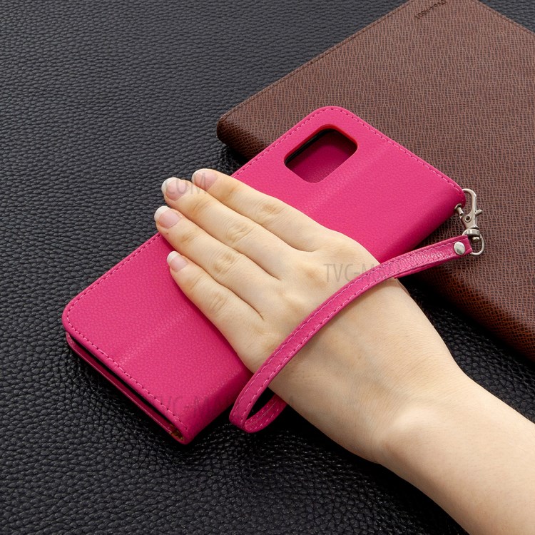 Case Samsung Galaxy A31 / Pre-Order * เคสลิ้นจี่พื้นผิวพร้อมซองหนังขาตั้งกระเป๋าสตางค์ *