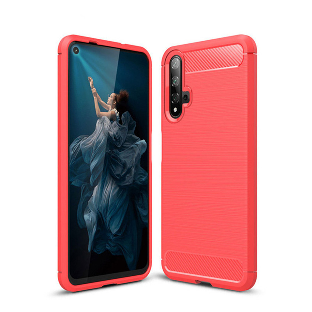 Case Huawei Nova 5T / Pre-order * พื้นผิวคาร์บอนไฟเบอร์ ทำจากวัสดุ TPU คุณภาพสูงปลอดสารพิษและทนทาน *