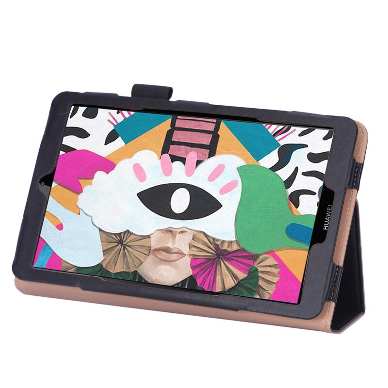 Case Huawei MediaPad M5 lite / Pre-Order * เคสหนัง PU Built-in สายคล้องมือยืดหยุ่นเพื่อให้ง่ายต่อการอ่านด้วยมือเดียว *