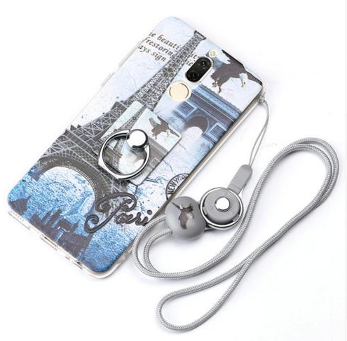 Case Huawei nova 2i / Pre-order * เคสแฟชั่นน่ารักการ์ตูนซอฟท์ซิลิโคน+แหวน+สายคล้องคอ *