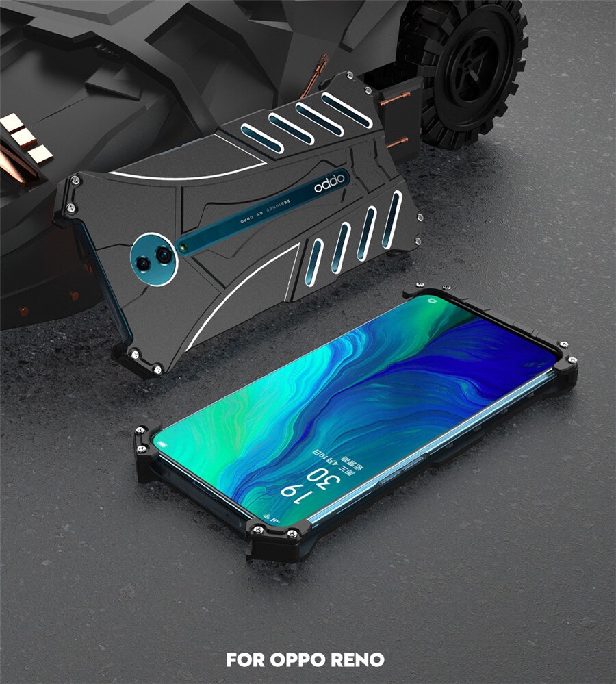 Case OPPO Reno 10x Zoom / พรีออเดอร์ * R-JUST Armor โลหะอลูมิเนียม กันกระแทก *