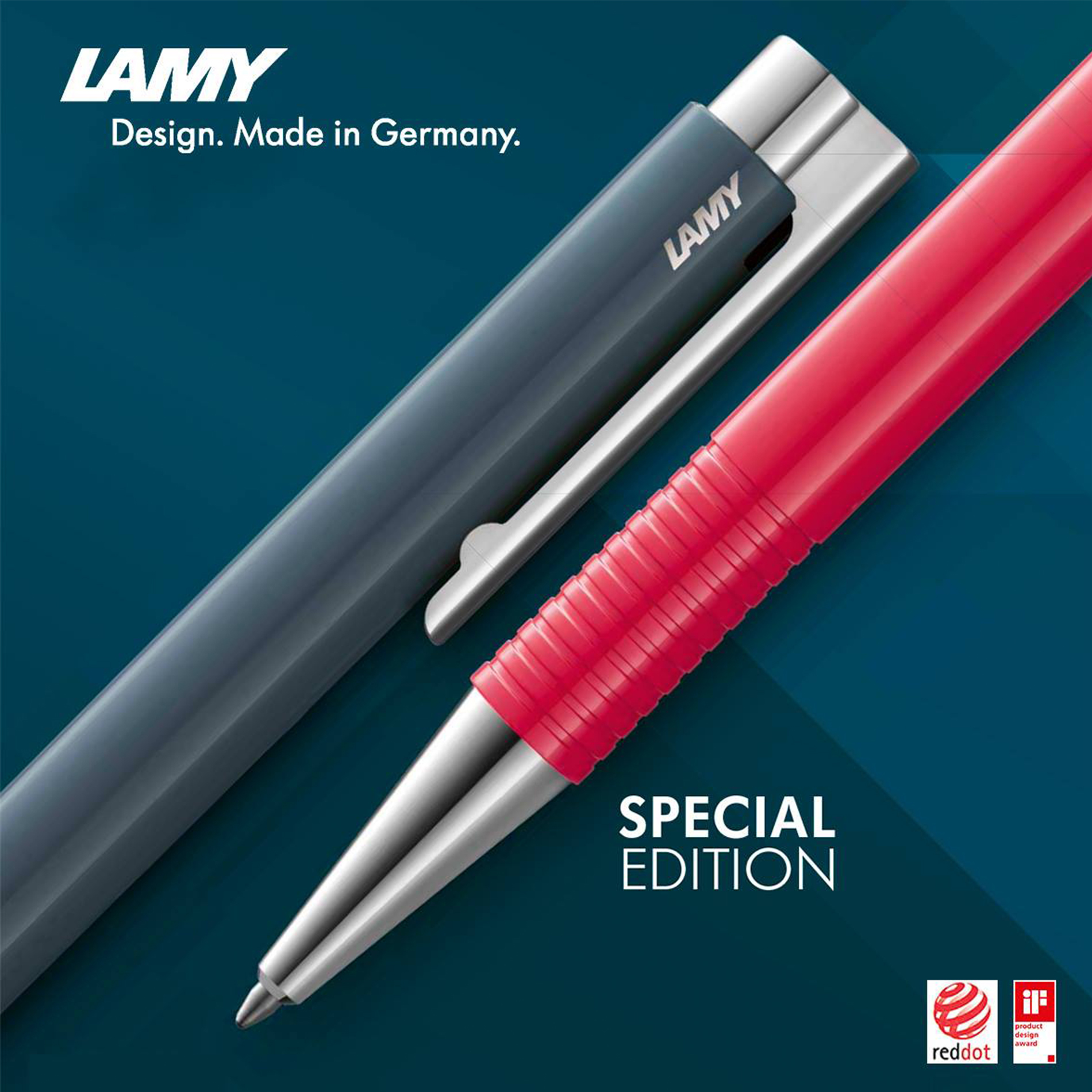 LAMY LOGO M+ coral 2015 limited edition ballpoint pen