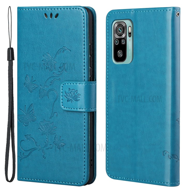 Case Xiaomi Redmi 10 # Pre-Order * เคสกระเป๋าสตางค์ ดอกไม้ผีเสื้อพิมพ์ลาย *