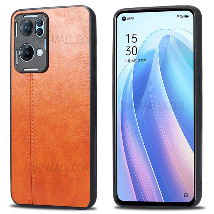 Case OPPO Reno7 Pro 5G # Pre-Order * เคสเย็บหนัง PU เคลือบพีซีที่มีการป้องกันอย่างดี + ฝาครอบโทรศัพท์ TPU *