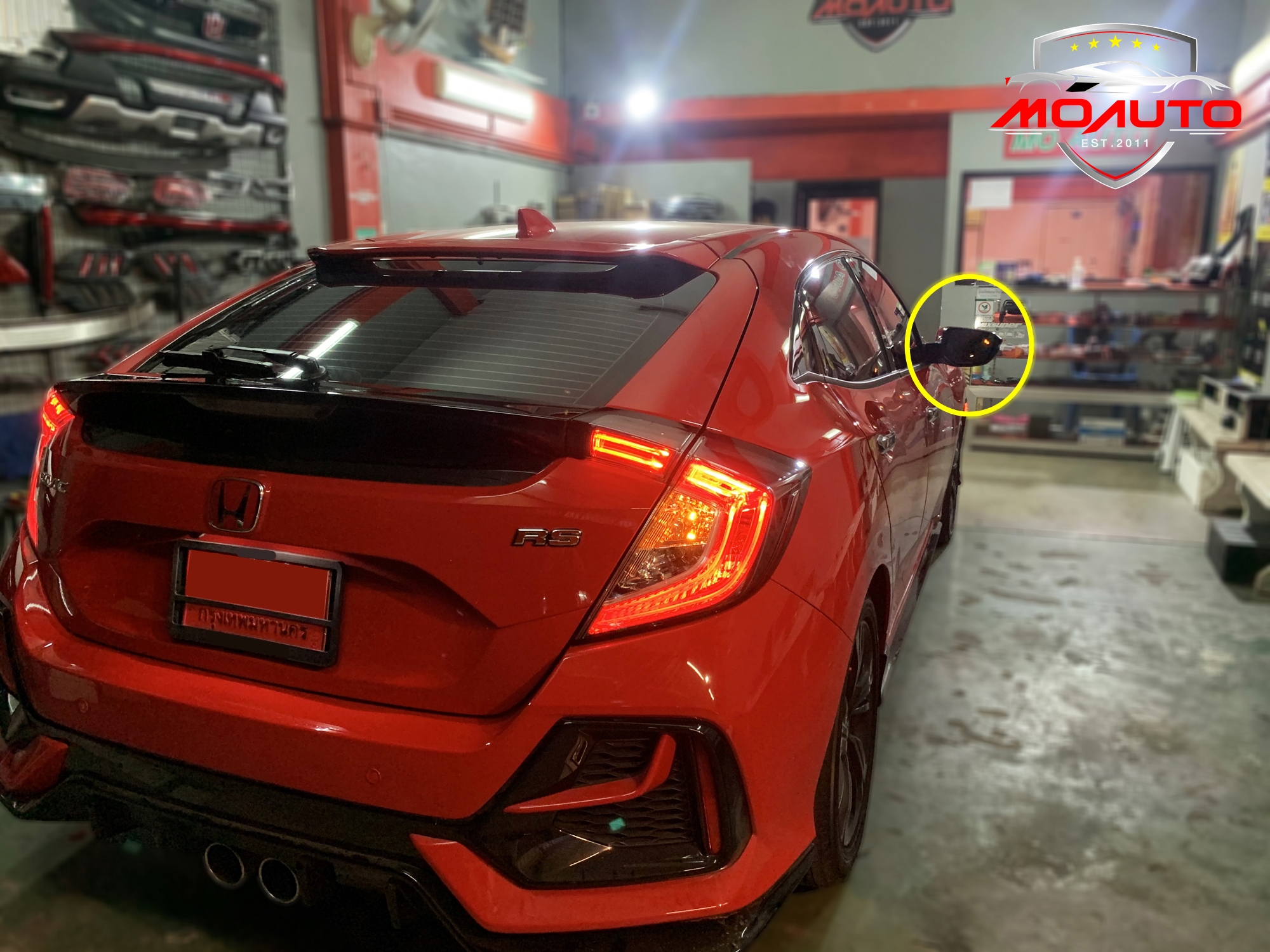 ชุดระบบช่วยเตือนมุมอับสายตาที่กระจกมองข้าง V1 (Blind Spot Monitor) CIVIC FK / FK MC