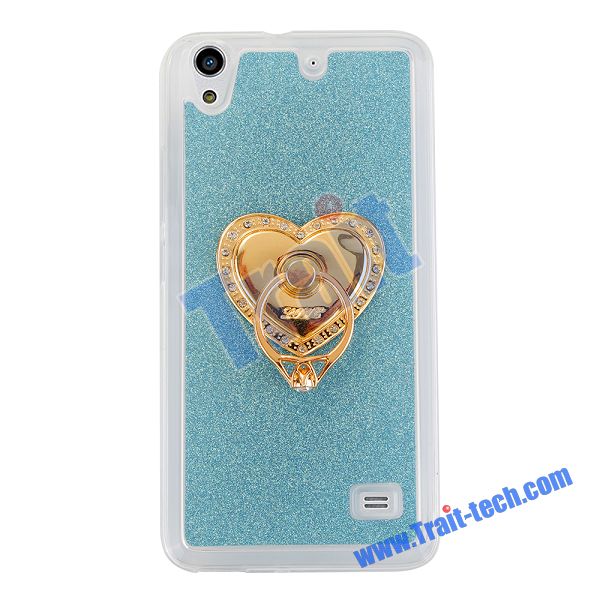 Case Huawei Ascend G620S / Pre-order *ผิว TPU ที่เต็มไปด้วยผงแวว Diamante ฐานรูปหัวใจเพิ่มเสน่ห์ให้กับโทรศัพท์*