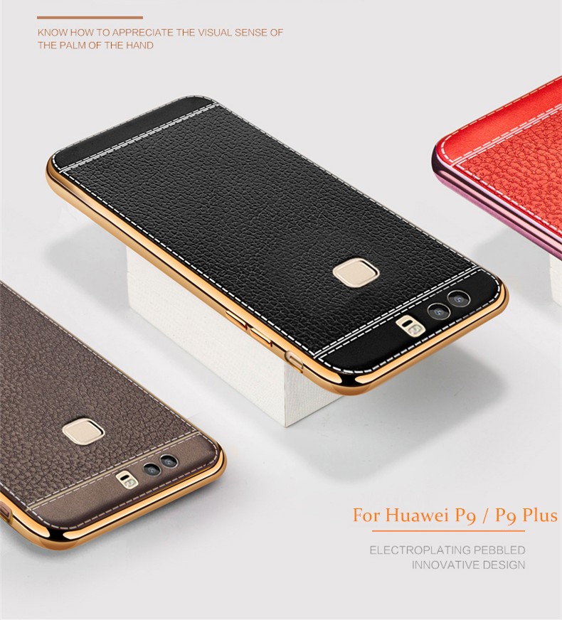 Case Huawei P9 Plus / Pre-order * เคสหนังซอฟท์ซิลิโคน บางเทคนิคการชุบ Fundas *