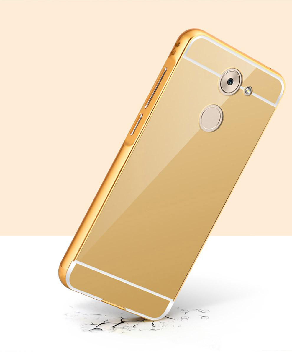 Case Huawei Y7 2017 / Pre-order * Bumpers 2in1 แกร่งกันชนโลหะ + พลาสติกแผ่นหลังเงาเหมือนกระจก *