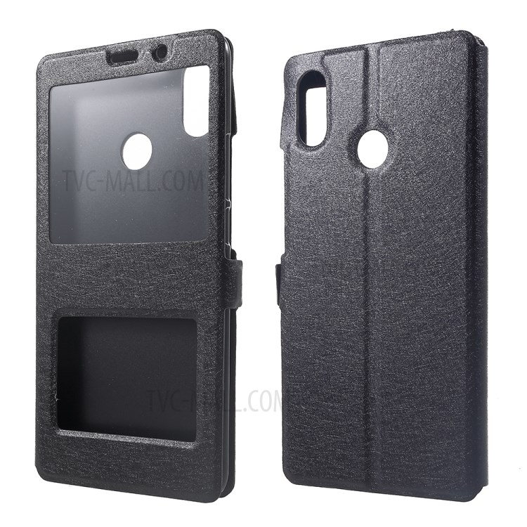 Case Xiaomi Mi Max 3 / Pre-Order * เนื้อผ้าไหม Dual Window *