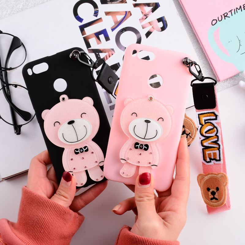 Case Huawei P20 Pro / Pre-order * เคส 3D นิ่ม น่ารักหมีน้อยแขวน +กระจก *