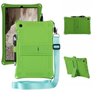 Case Samsung Galaxy Tab S6 Lite / Pre-Order * เคสป้องกันซิลิโคน PC Kickstand พร้อมสายคล้องไหล่และช่องเสียบปากกา *