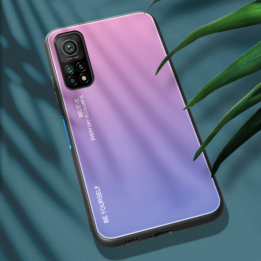 Case Xiaomi Mi 10T 5G / Mi 10T Pro 5G # Pre-order * เคสกระจกนิรภัยปกหลัง ไล่โทนสีแบบ Painted *