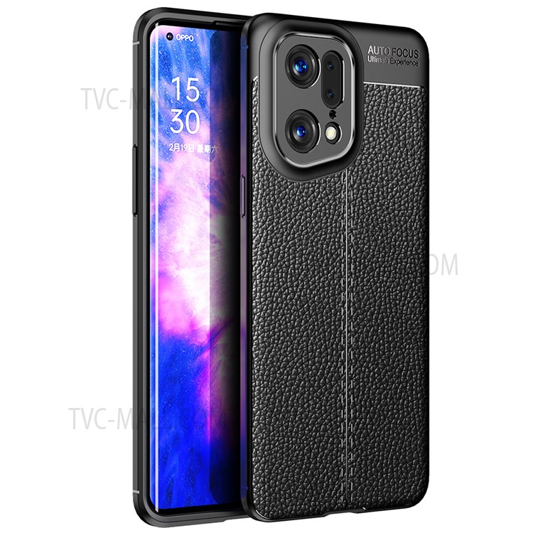 Case OPPO Find X5 Pro # Pre-Order * เคสโทรศัพท์เนื้อลิ้นจี่ ฝาครอบป้องกัน TPU แบบยืดหยุ่นป้องกันรอยขีดข่วน *