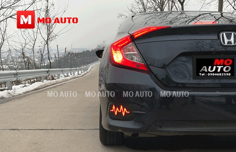 ไฟกันชนหลัง ทรงสายฟ้า V1 CIVIC FC 2016-2021