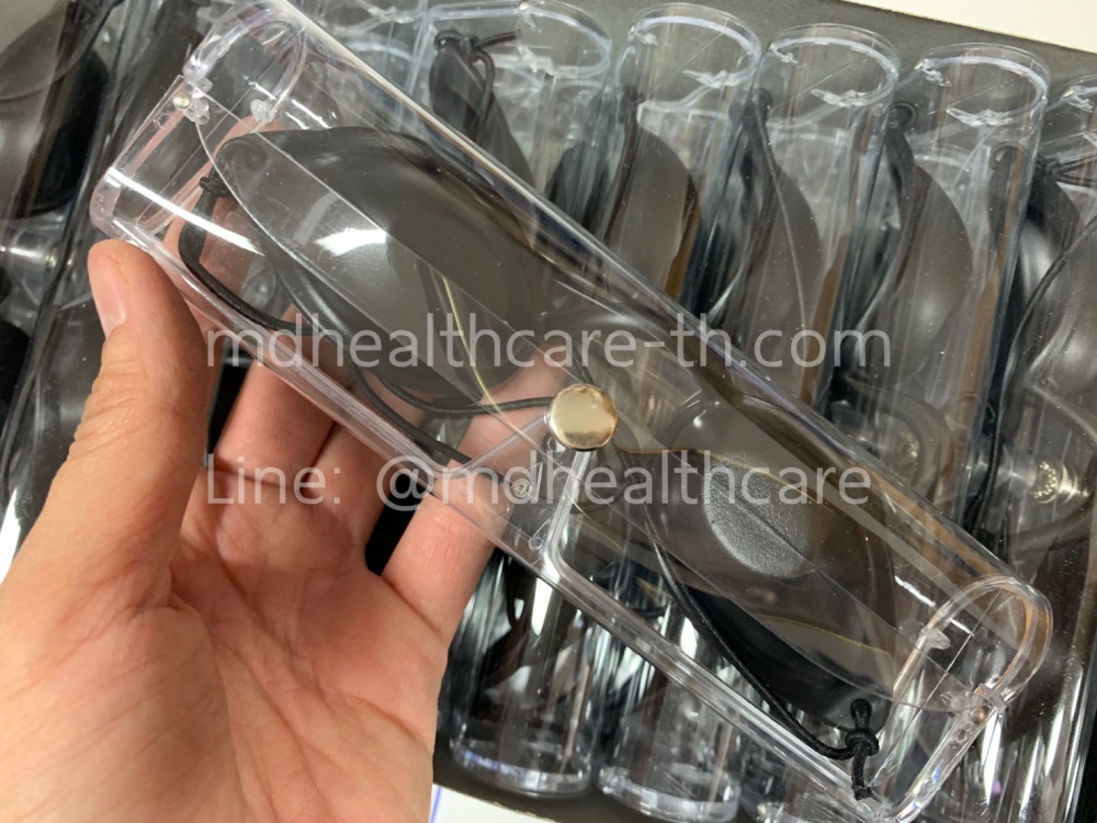 แว่นตาป้องกันแสงเลเซอร์ กันแสงเข้าดวงตาได้ดี (วัสดุแบบแข็งป้องกันการผิดรูปเสียทรง)