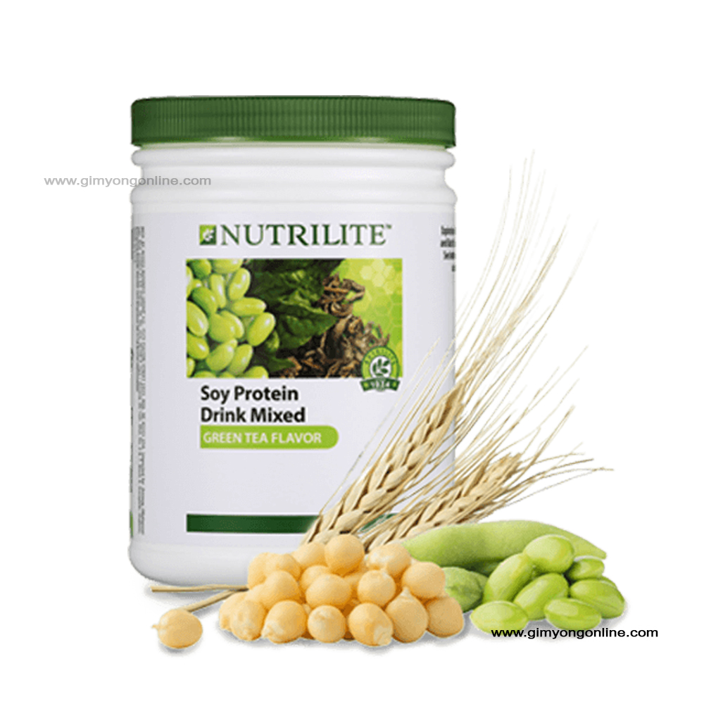 Nutrilite Soy Protein Drink Green tea Mix Flavor 450g. ชาเขียว ส่งฟรี!!!