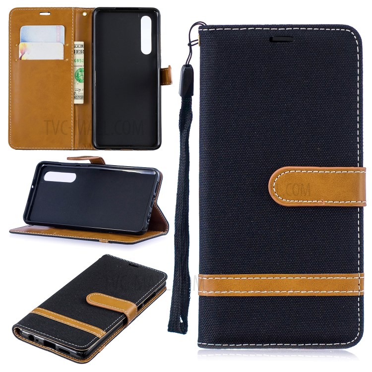 Case Huawei P30 / Pre-Order * เคสสีทูโทน ผ้า Jean หนัง PU *