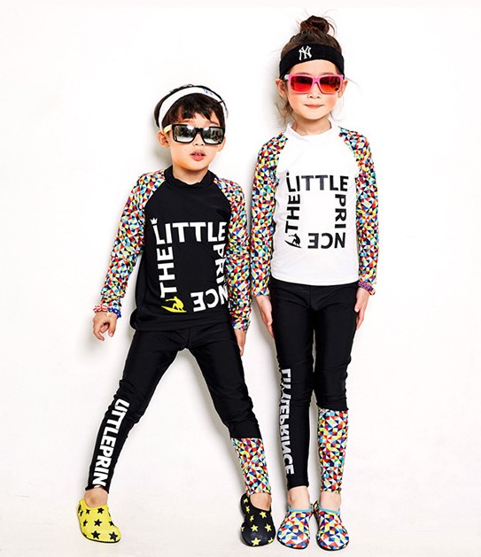 ชุดว่ายน้ำ The Little Princes เสื้อดำ กางเกงดำ ไซส์ XL