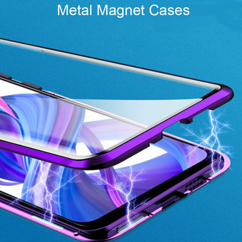 Case Huawei Y9 Prime 2019 # Pre-Order * เคสการดูดซับแม่เหล็กหรูหรา กรอบโลหะกระจกสองด้านฝาครอบป้องกัน *