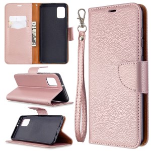 Case Samsung Galaxy A31 / Pre-Order * เคสลิ้นจี่พื้นผิวพร้อมซองหนังขาตั้งกระเป๋าสตางค์ *