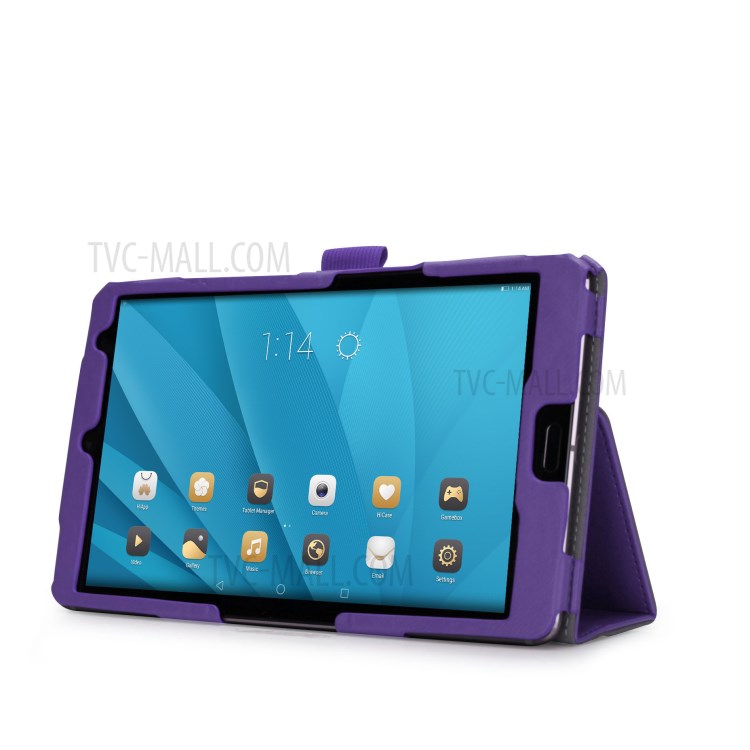 Case Huawei MediaPad M5 / Pre-Order * เคสหนัง PU Built-in สายคล้องมือยืดหยุ่นเพื่อให้ง่ายต่อการอ่านด้วยมือเดียว *