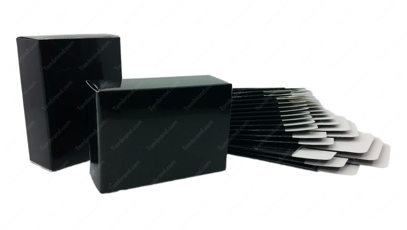 กล่องสบู่เบอร์ 2 สีดำสำหรับใส่สบู่ ขนาด 80 - 100 กรัม (กล่องเปล่า ไม่พิมพ์)