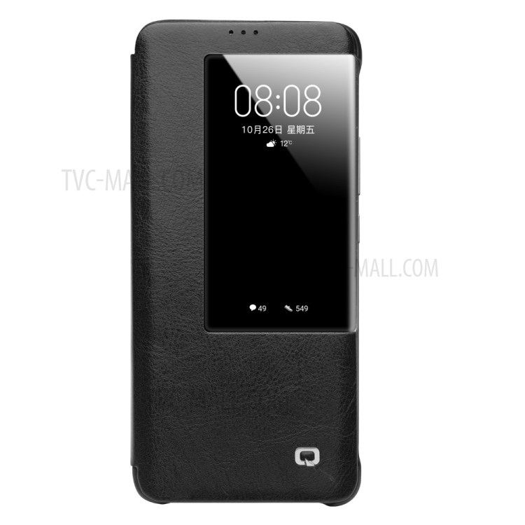 Case Huawei Mate 20 / Pre-order * QIALINO หนังวัวแท้ชั้นบน รองรับฟังก์ชั่นปลุก / นอนหลับอัจฉริยะ ดูหน้าต่างสำหรับแสดงข้อมูล *