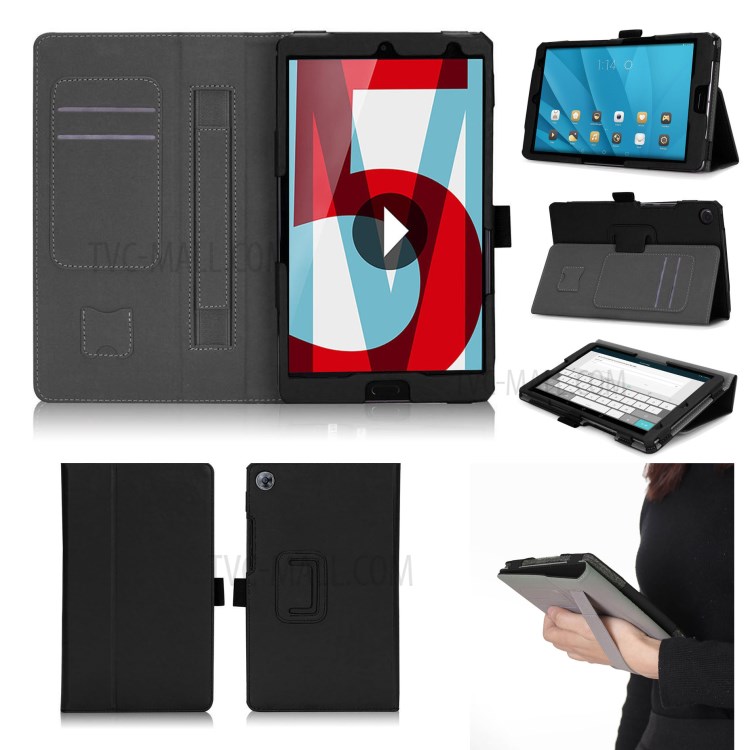 Case Huawei MediaPad M5 / Pre-Order * เคสหนัง PU Built-in สายคล้องมือยืดหยุ่นเพื่อให้ง่ายต่อการอ่านด้วยมือเดียว *