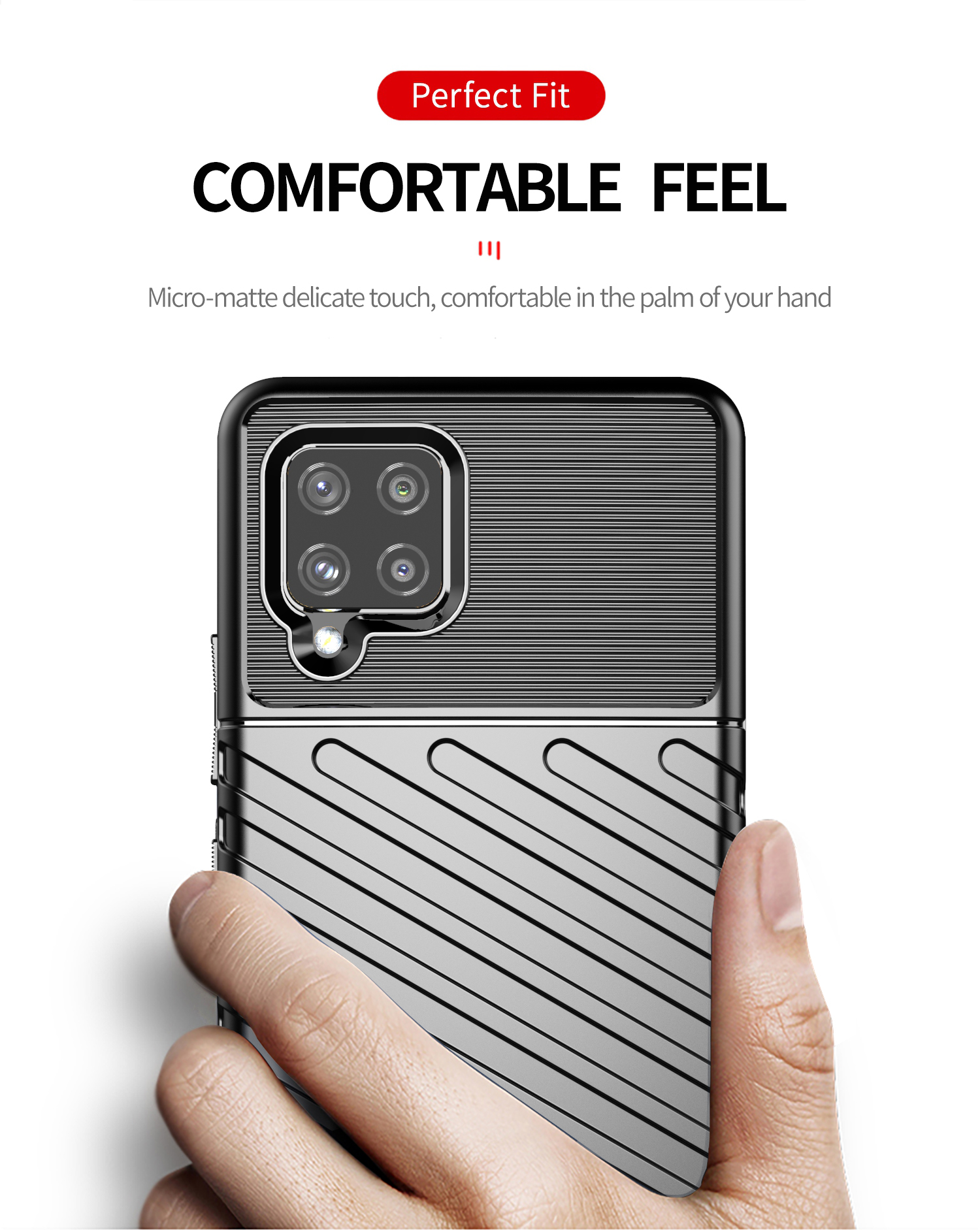 Case Samsung Galaxy A42 5G / Pre-Order * เคสโทรศัพท์ TPU รุ่น Thunder Series Twill Texture *