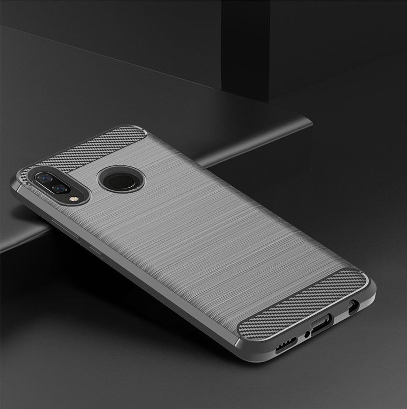 Case Huawei Y9 2019 / Pre-orde * คาร์บอนไฟเบอร์เนื้อ Brushed ทำจากวัสดุ TPU คุณภาพสูงปลอดสารพิษและทนทาน *