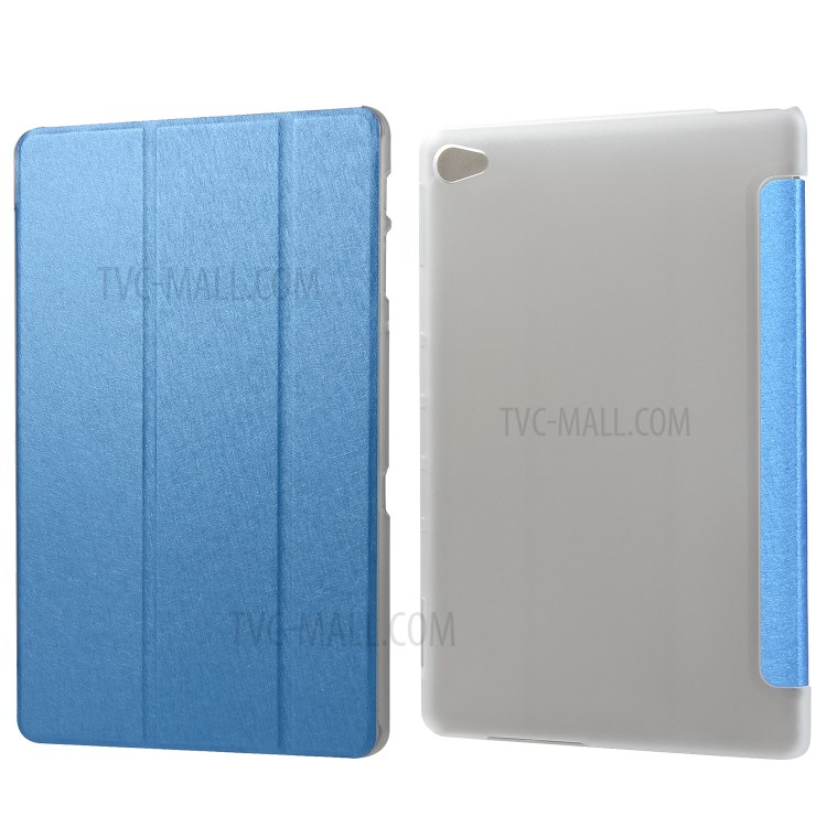 Case Huawei MediaPad M5 Lite 10' / Pre-order * เคสผ้าไหมเนื้อหนัง PU เปลือกสไตล์ที่หรูหรา 3 - พับ *