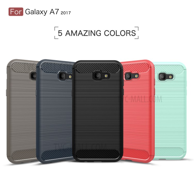 Case Samsung Galaxy A7 2017 / Pre-order * เคสกันกระแทก TPU แบบคาร์บอนไฟเบอร์ *