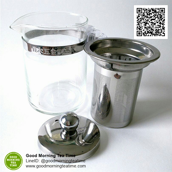 แก้วชงชาพร้อมตัวกรองชาสแตนเลส ขนาด 500 ml.