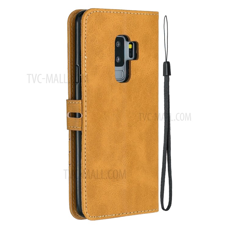 Case Samsung Galaxy S9 Plus / Pre-Order * เคสยืนหนัง PU กระเป๋าสตางค์สายรัดข้อมือเพื่อความสะดวกในการพกพา *