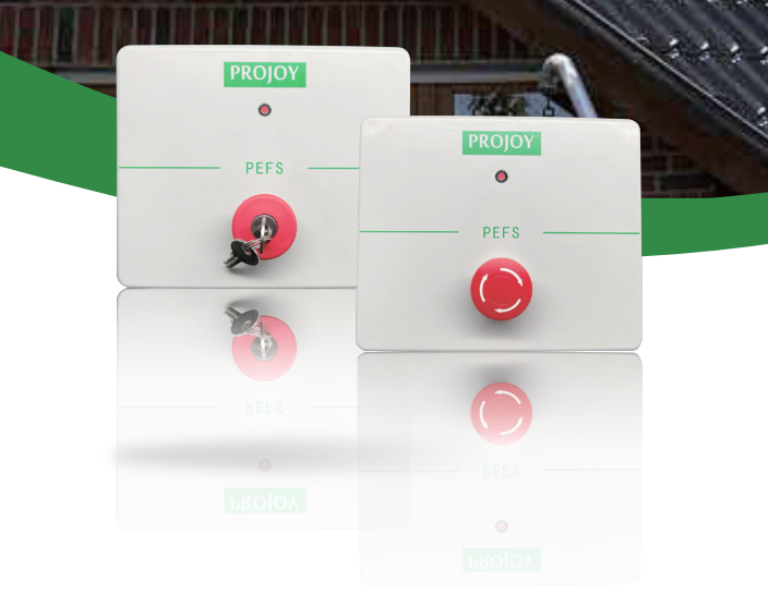 Projoy Control Box สำหรับ Rapid Shutdown (PEFS-PC) แบบมีกุญแจล็อค ตามมาตรฐาน วสท.