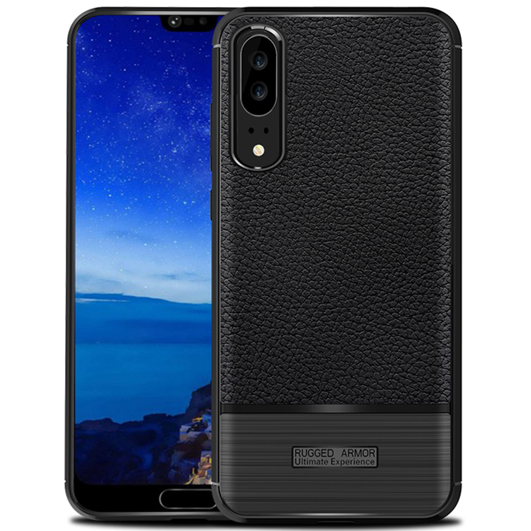 Case Huawei P20 / Pre-order * เคสผิวลิ้นจี่ + เนื้อและแปรง TPU *