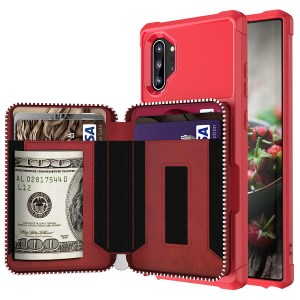 Case Samsung Galaxy Note 10 Plus / Note 10 Plus 5G # Pre-Order * 2 in 1: กระเป๋าสตางค์ซิปหนัง PU และซองหนัง *
