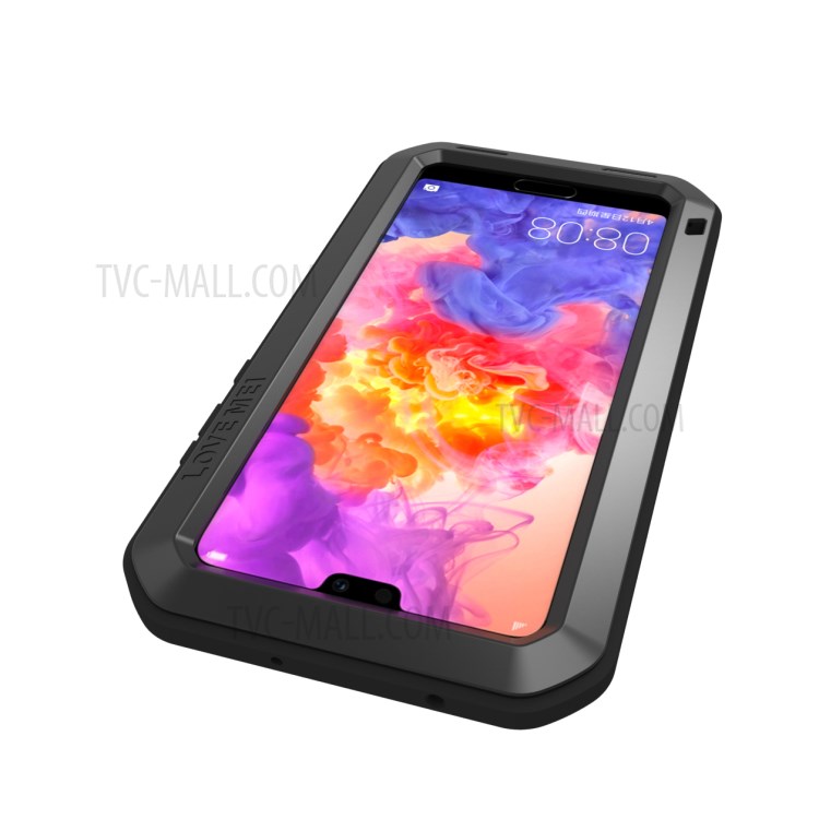 Case Huawei P20 Pro / Pre-order * LOVE MEI ทำจากโลหะแข็งและวัสดุซิลิโคนนุ่ม + กระจกนิรภัย *