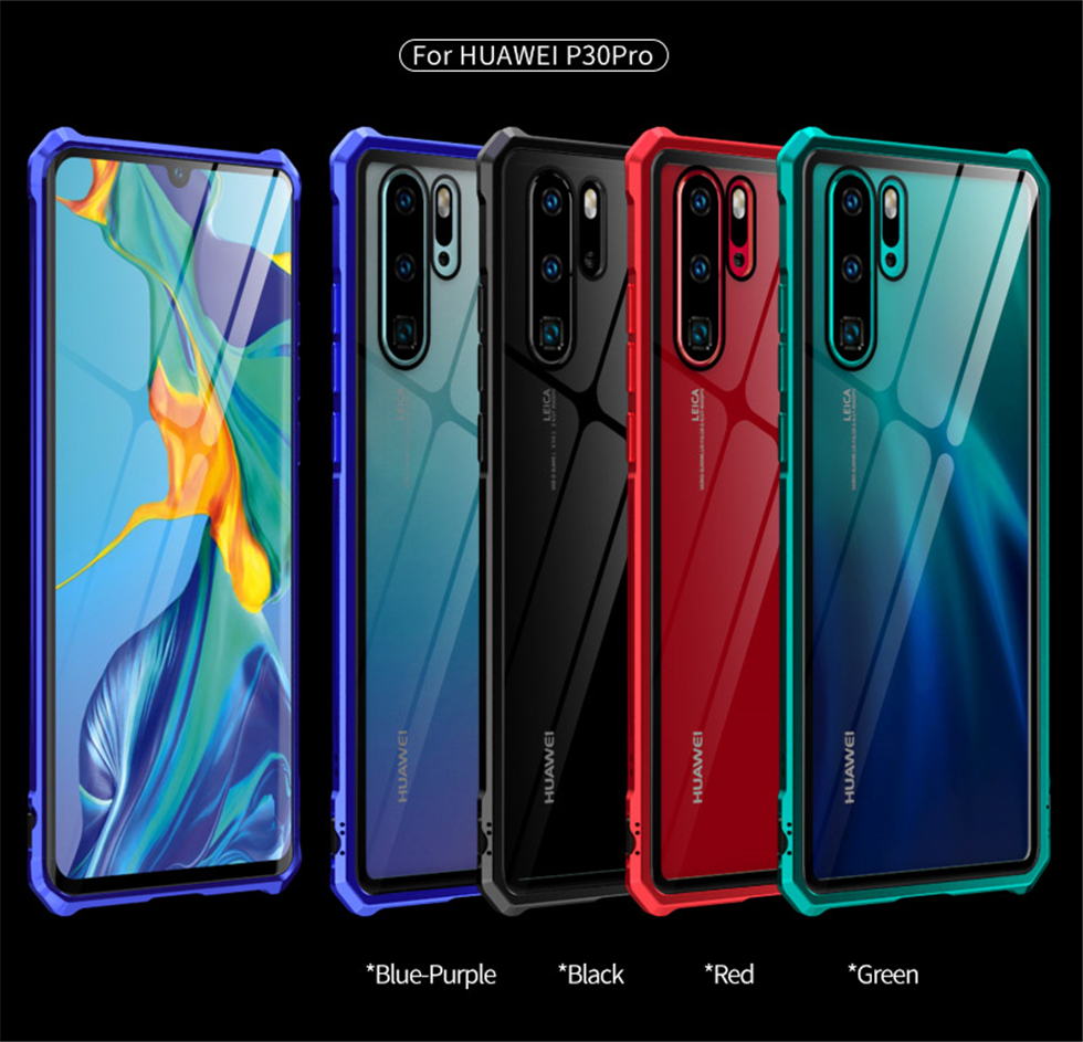 Case Huawei P30 Pro / Pre-Order * กรอบโลหะ + กระจกนิรภัยปกหลัง *