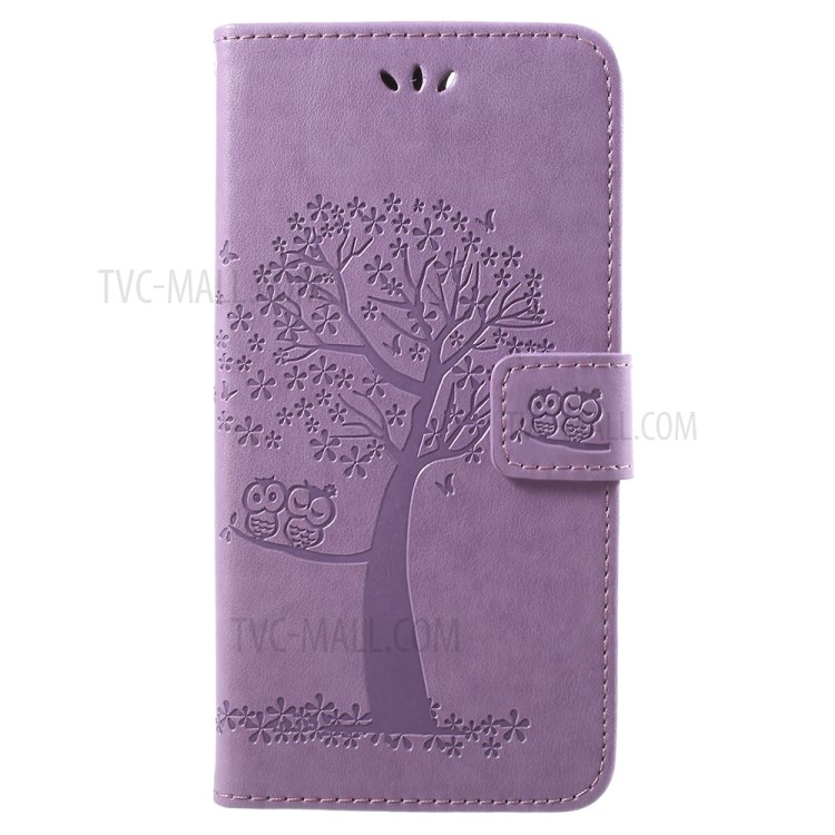 Case Huawei Y9 / Pre-order * ปั็มลายนกฮูกต้นไม้แบบหนังกระเป๋าสตาง + สายรัดข้อมือที่ง่ายต่อการพกพา *